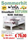 Einzelbett SATURN 90/200 Weiß Dekor